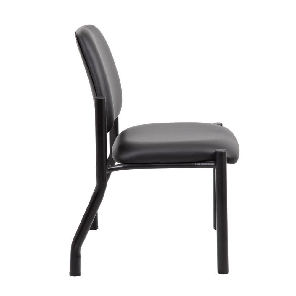 Boss Antimicrobial Armless Guest Chair, 300 lb. weight capacity