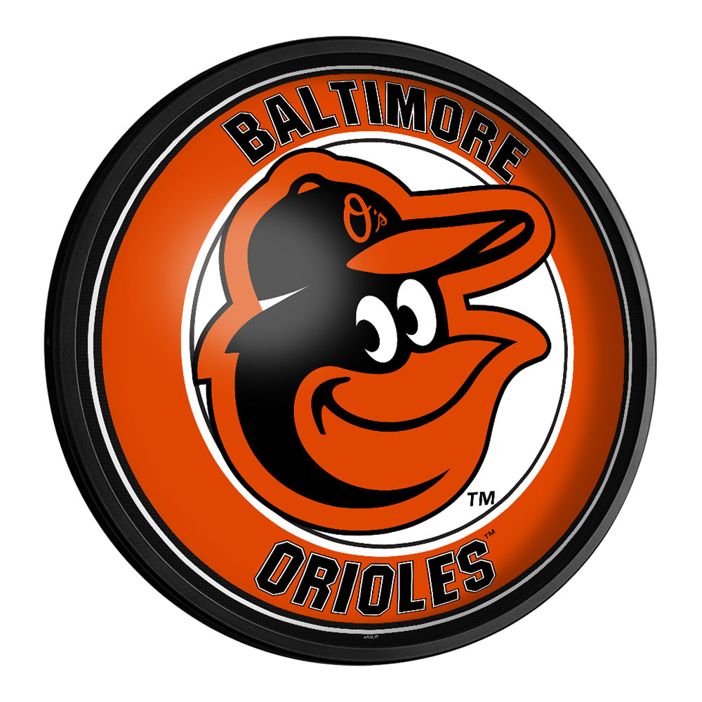 Baltimore Orioles: Round Slimline Lighted Wall Sign