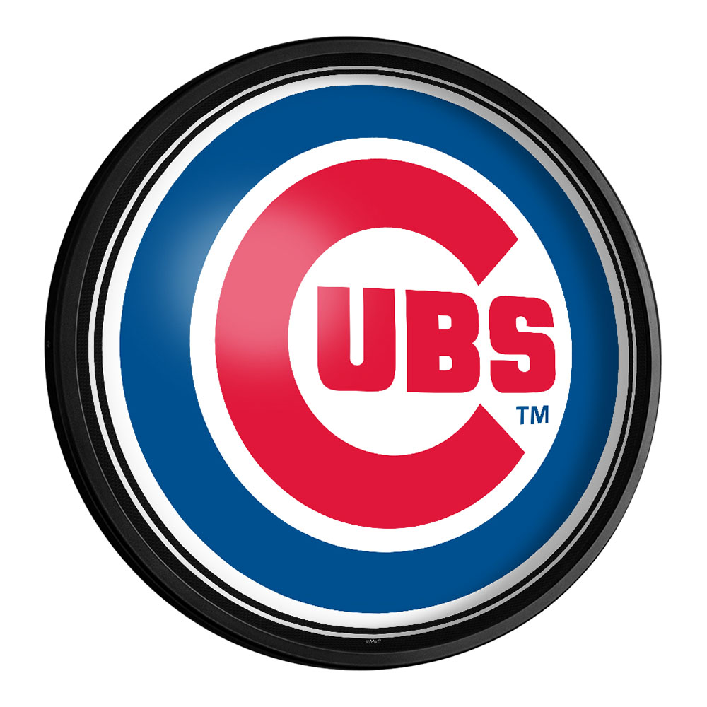 Chicago Cubs: Logo - Round Slimline Lighted Wall Sign