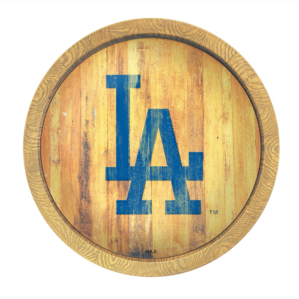 Los Angeles Dodgers: Logo - Weathered "Faux" Barrel Top Sign