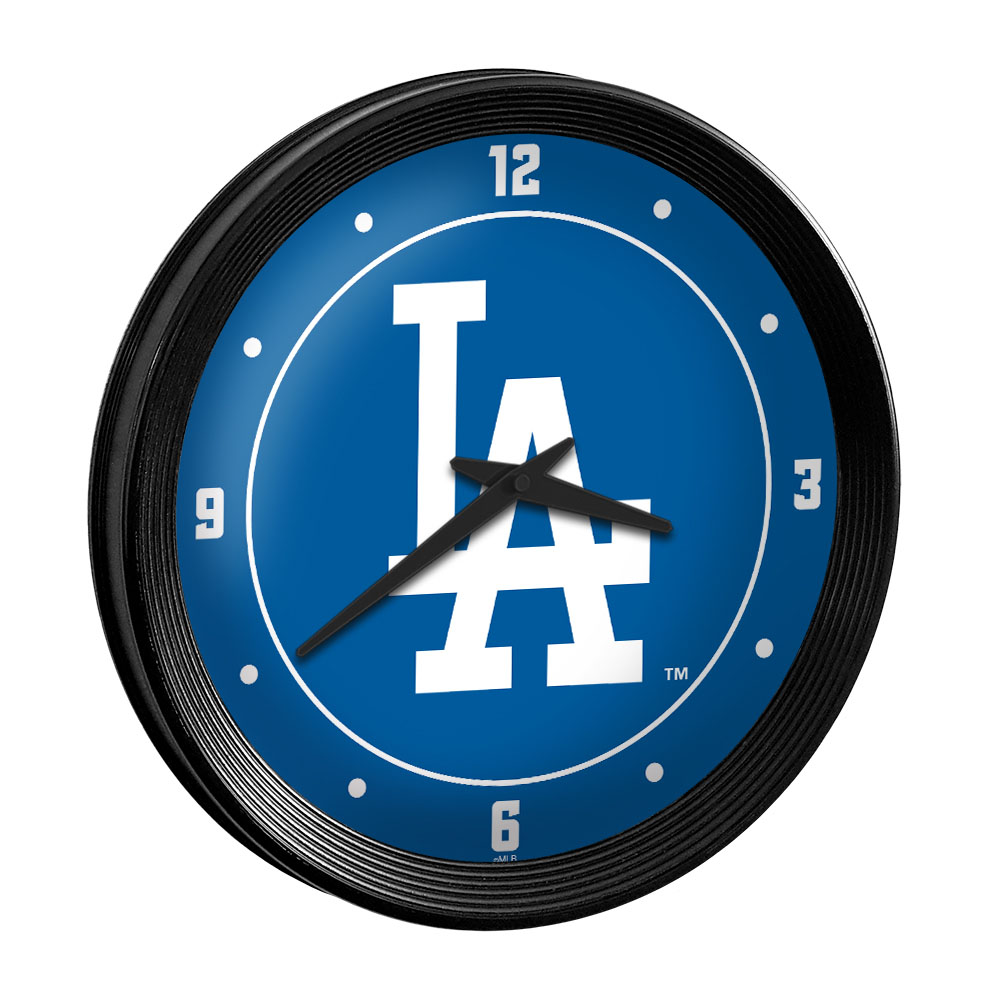 Los Angeles Dodgers: Logo - Ribbed Frame Wall Clock