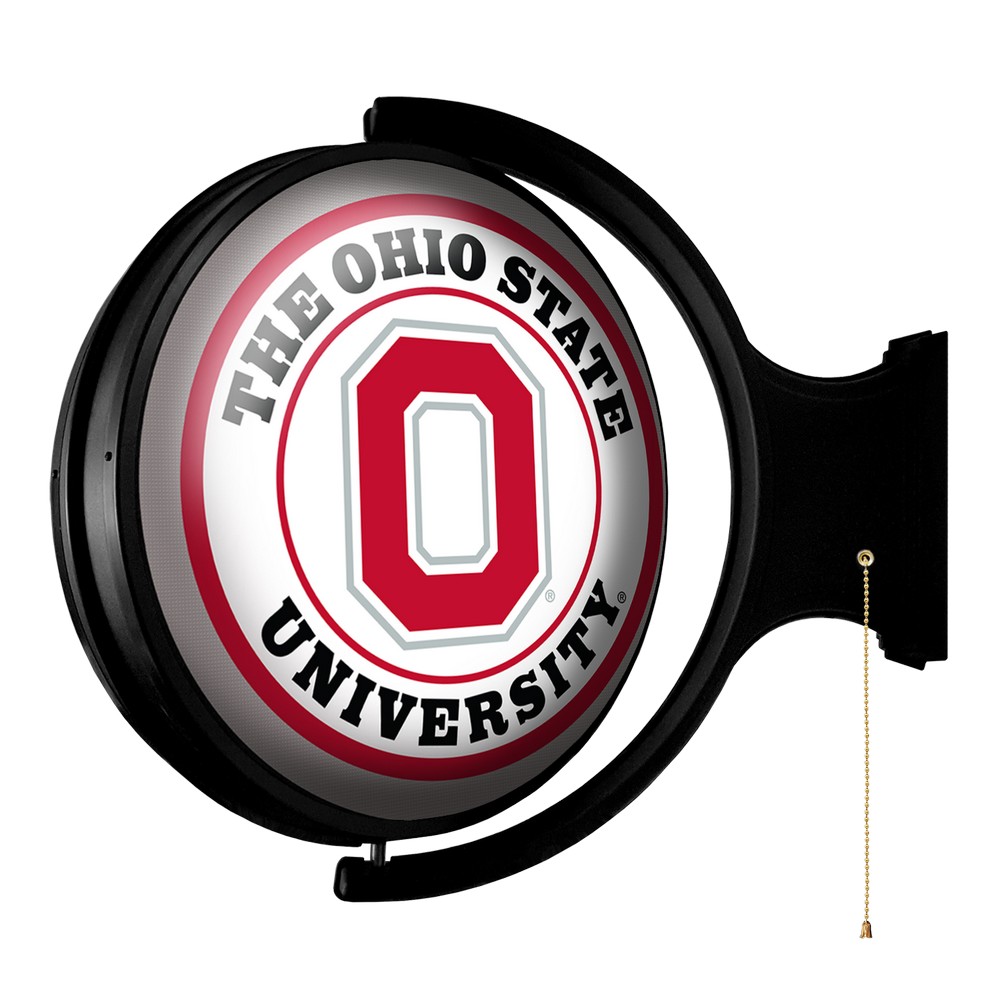 OSU Ohio State Buckeyes Rotating Illuminated Team Spirit Wall Sign-Round