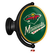 Minnesota Wild: Original Oval Illuminated Rotating Wall Sign, NHMINN-125-01