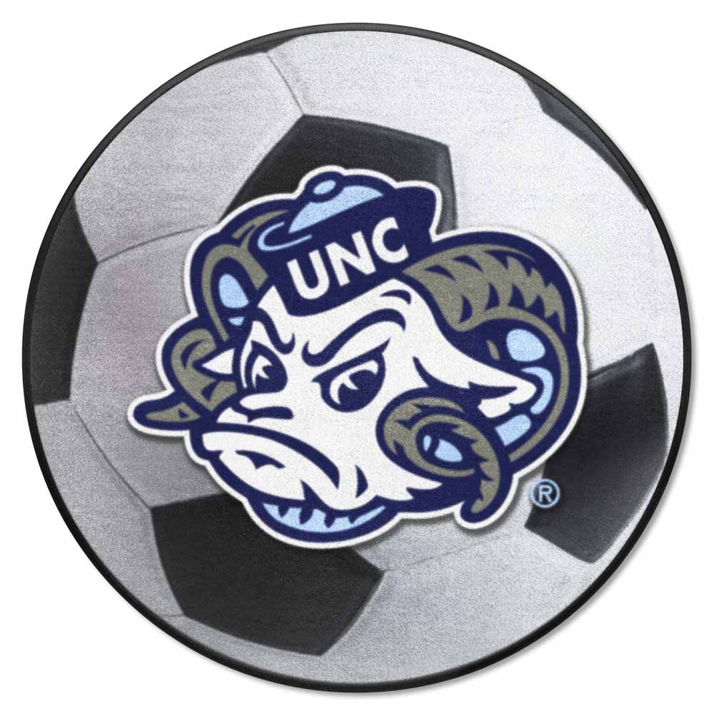 North Carolina Tar Heels Soccer Ball Rug - 27in. Diameter, Ram, 2403