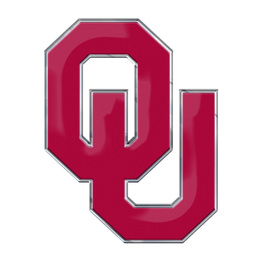 Oklahoma Sooners Heavy Duty Aluminum Embossed Color Emblem, 60549