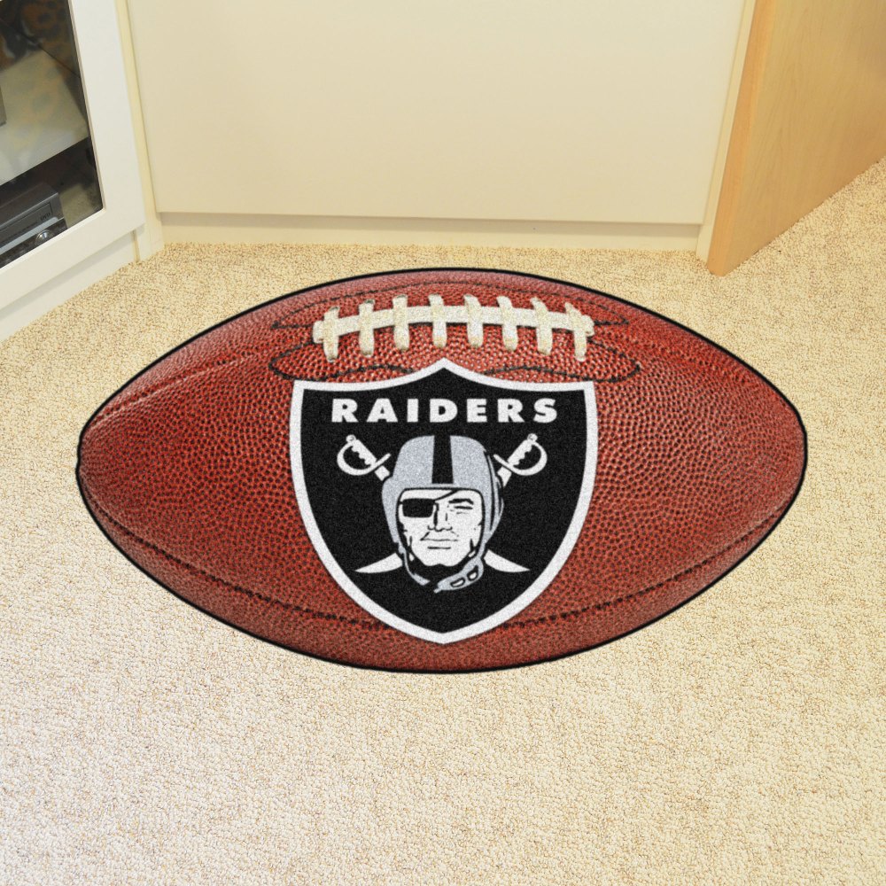 Get Las Vegas Raiders Football Rug | AmericanGamingSupply