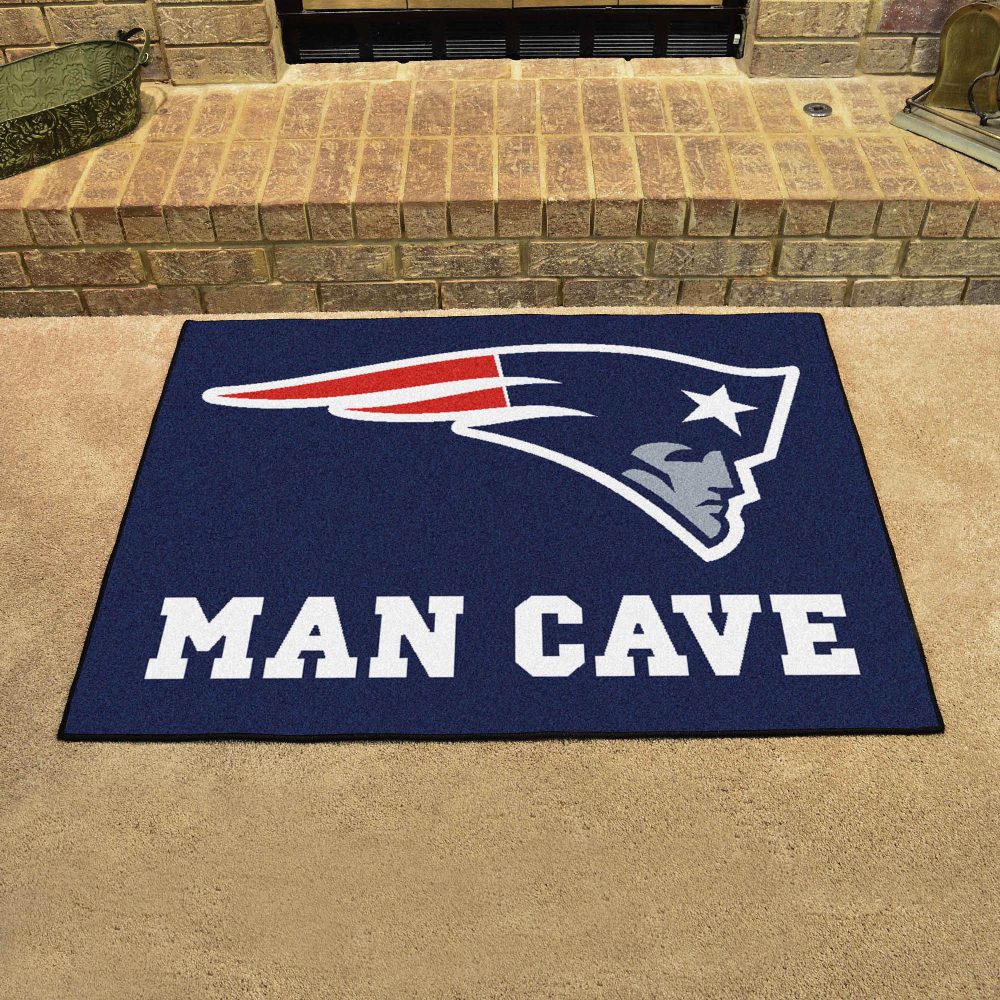 New England Patriots Man Cave All-Star Rug - 34 in. x 42.5 in., 14332