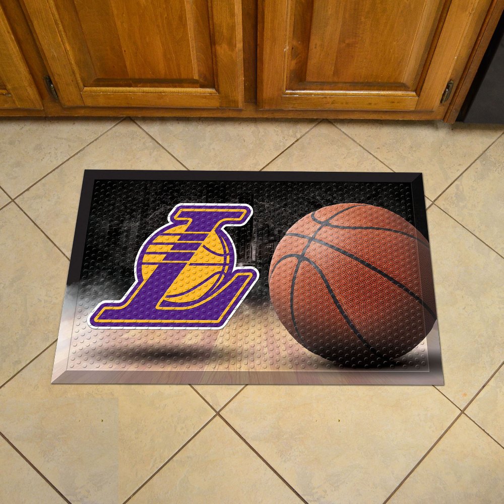 NBA Los Angeles Lakers  Scraper Mat 19 x30 Ball