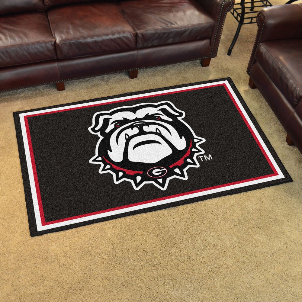 Georgia Black New Bulldog Rug