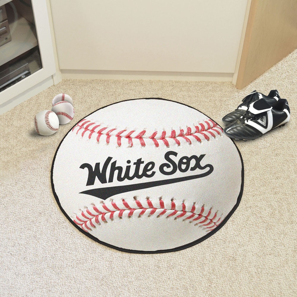 Chicago White Sox Baseball Rug - 27in. Diameter - 