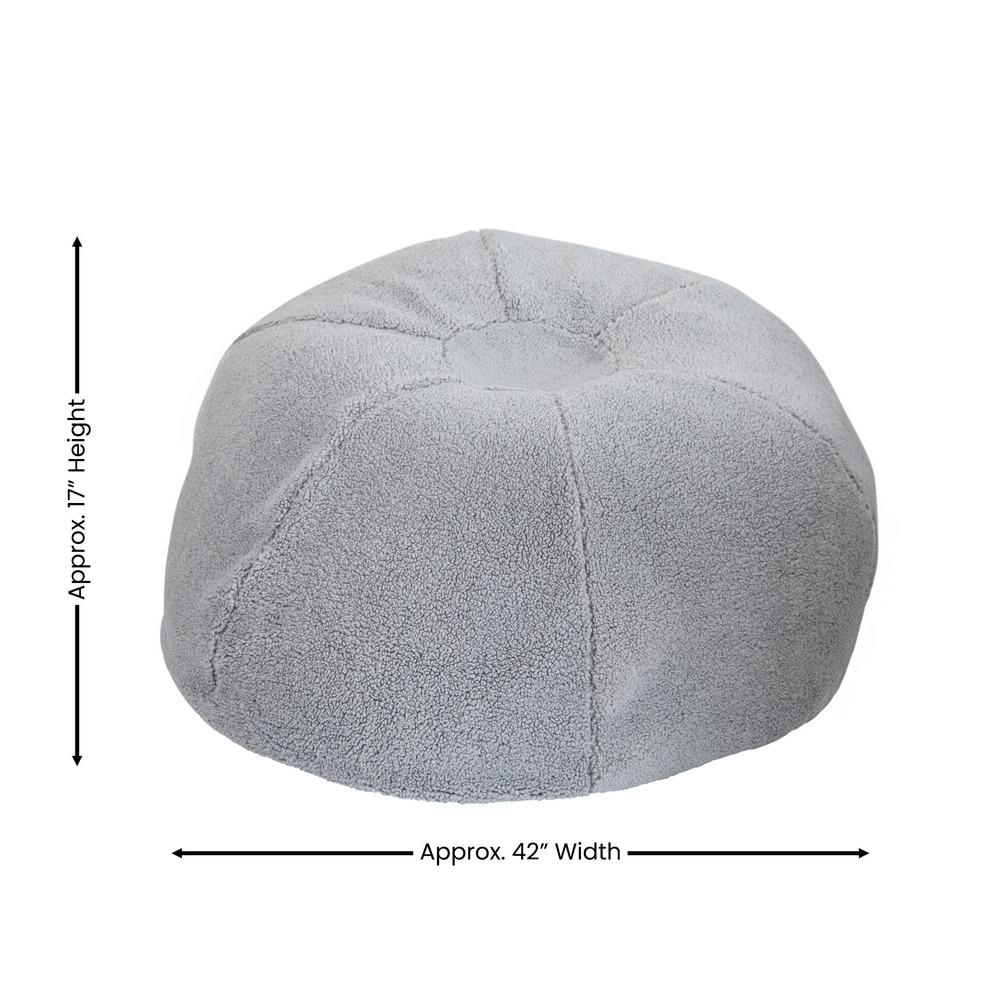 Large sherpa bean online bag chair