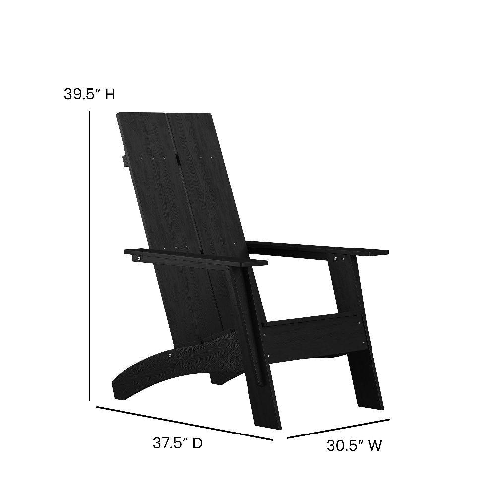 Black resin deals adirondack chairs