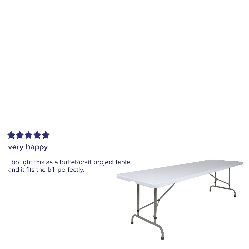 8 foot adjustable online height folding table