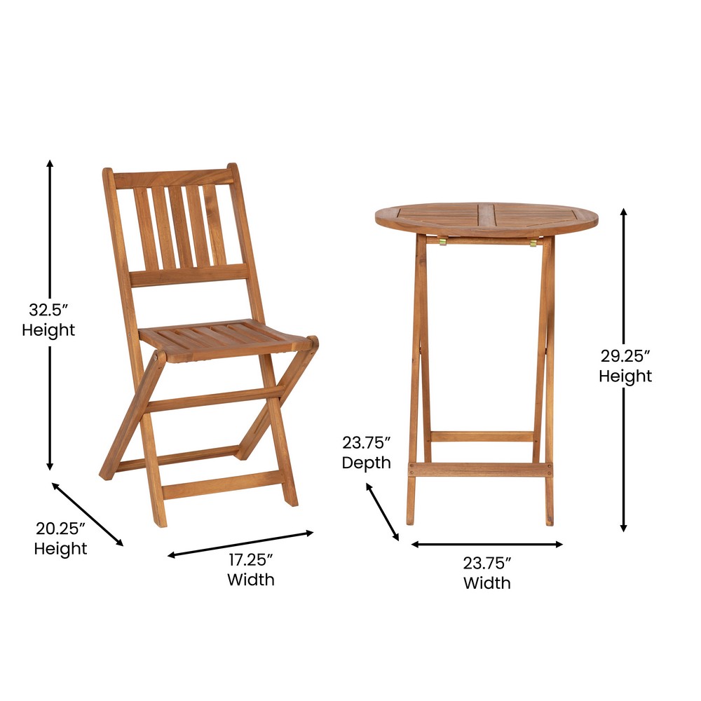 Wood bistro set discount indoor