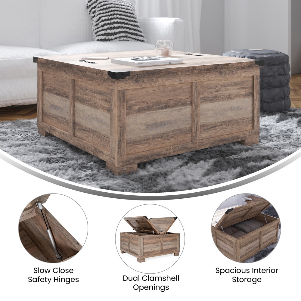 Coffee table deals with hinged top