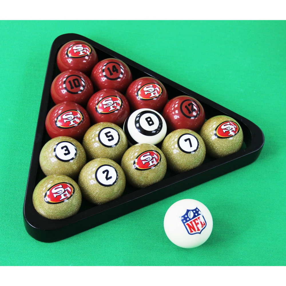 San Francisco 49Ers Billiard Balls With Numbers