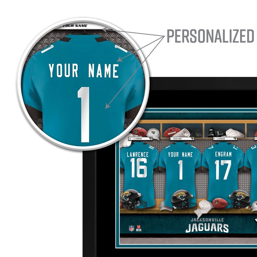 Jacksonville Jaguars Locker Room Custom Print, MLR13FBBNFJAGU