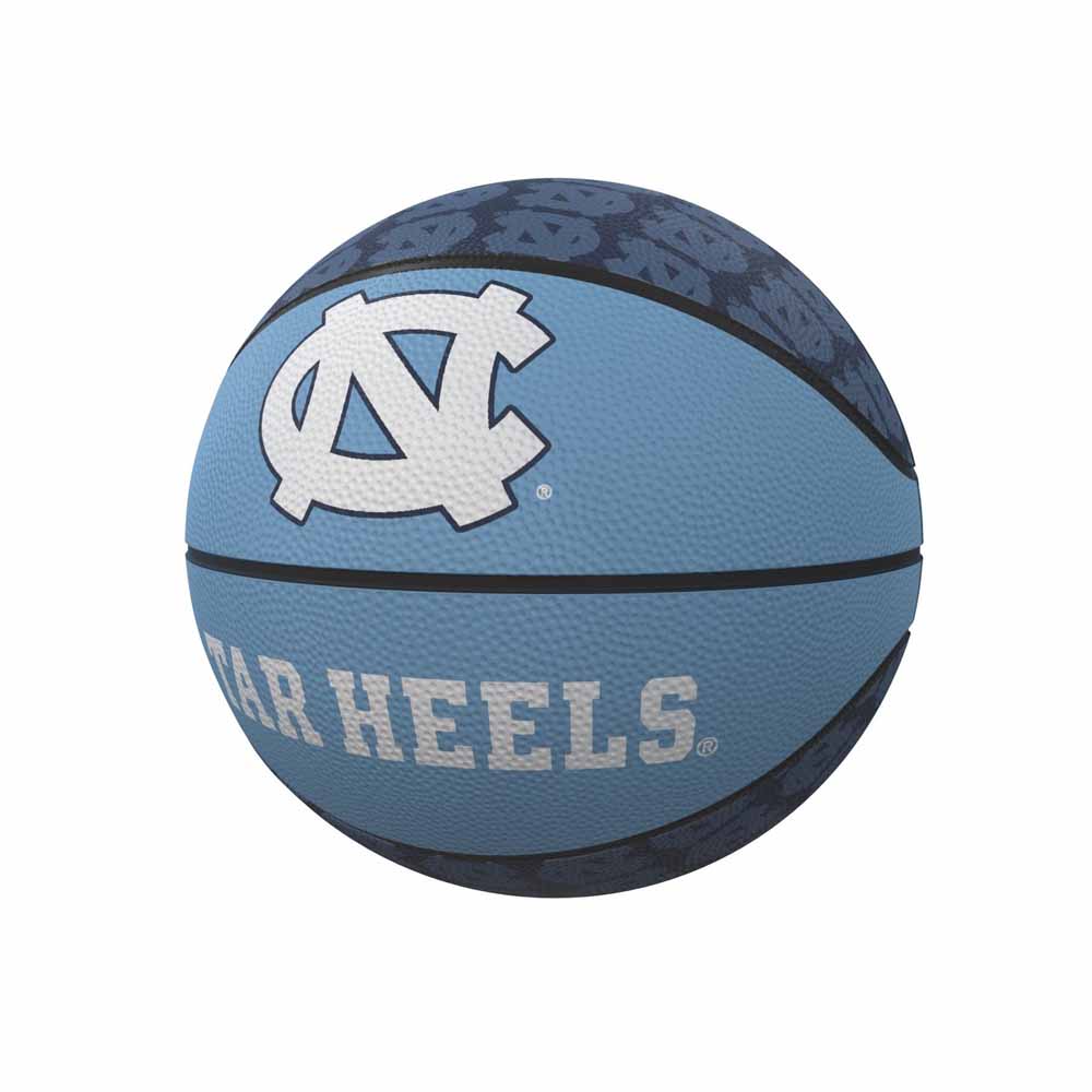 North Carolina Repeating Logo Mini-Size Rubber Basketball