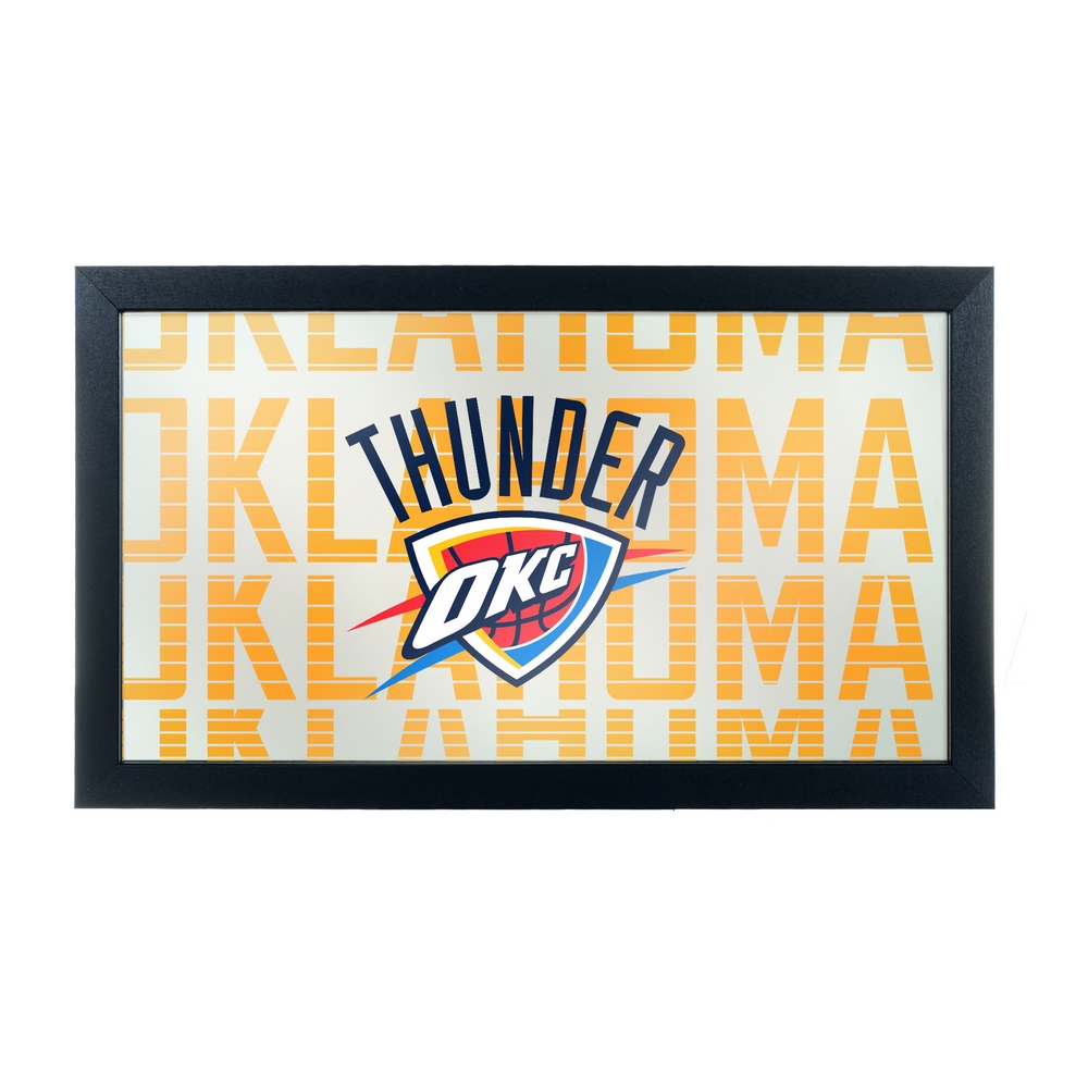 NBA Framed Logo Mirror - City - Oklahoma City Thunder